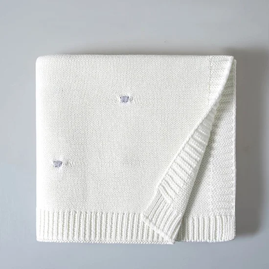 Couverture New Bron tricotée 100 % coton, couverture pour bébé CB