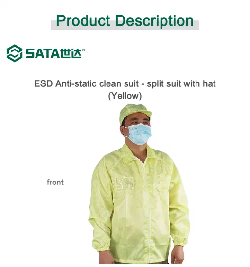 Vêtements de nettoyage de sécurité SATA PPE (Apex Tool Group) jaunes FF
